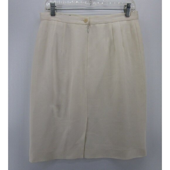 VINTAGE Giorgio Armani Skirt 12 Silk Blend Straight Pencil Pleated * - Picture 1 of 7